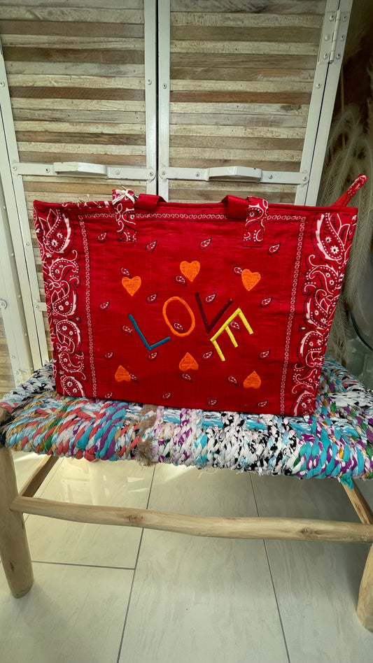 Sac cabas Bandana Rouge