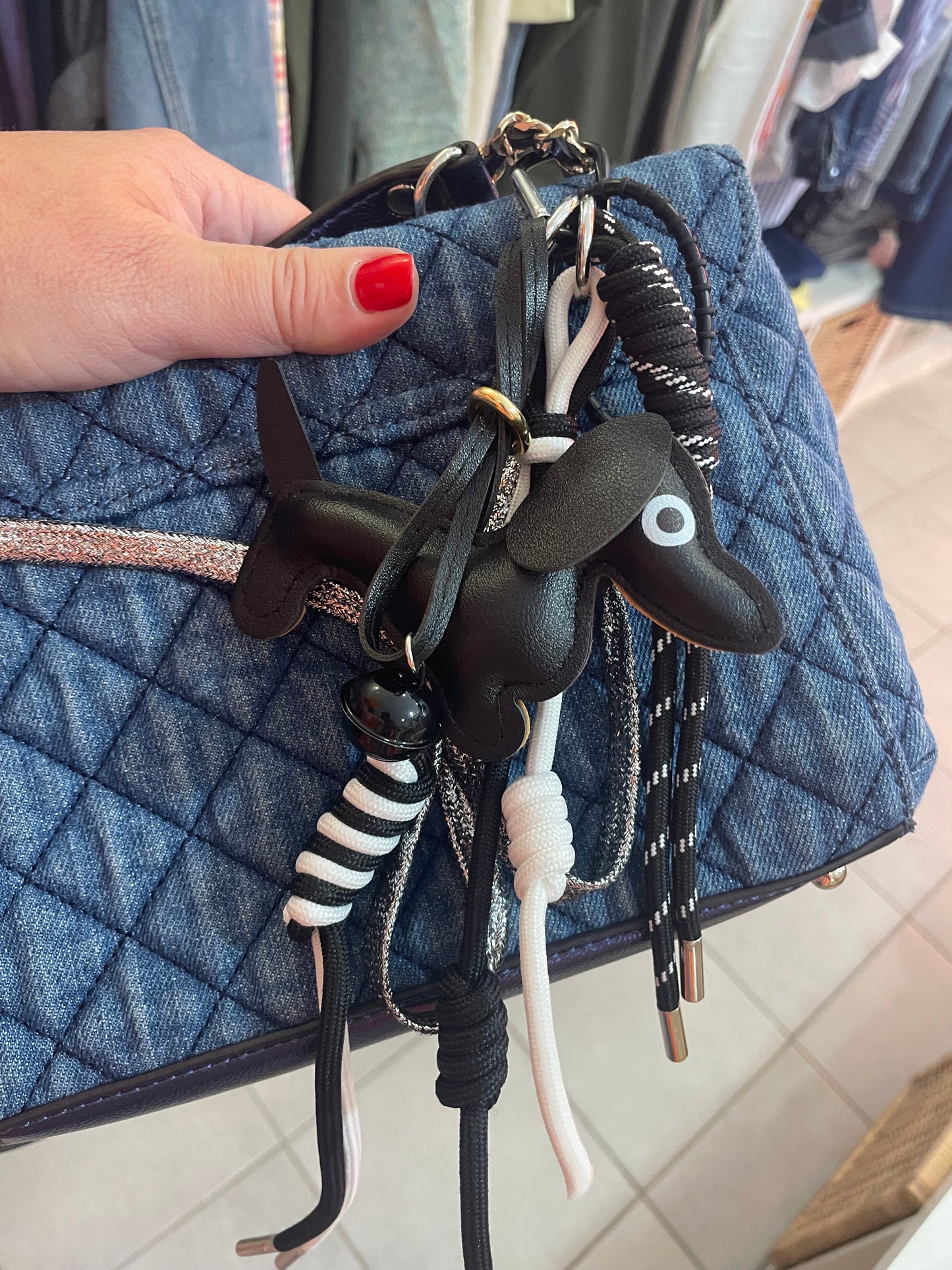 Accessoire de sac GRIGRI chien noir