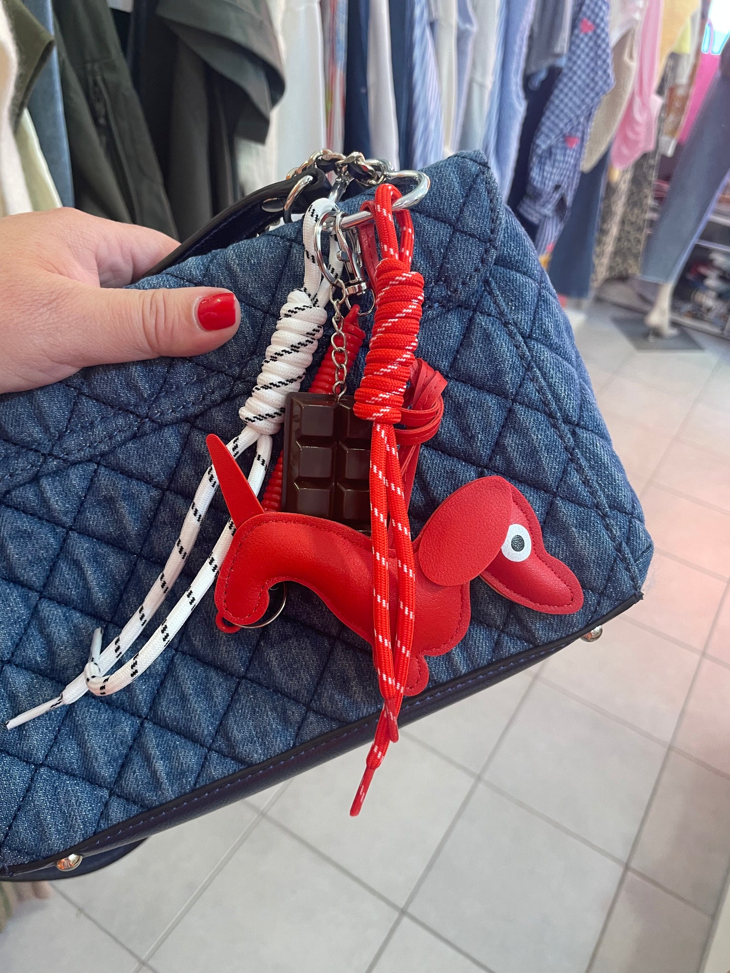 Accessoire de sac GRIGRI chien rouge