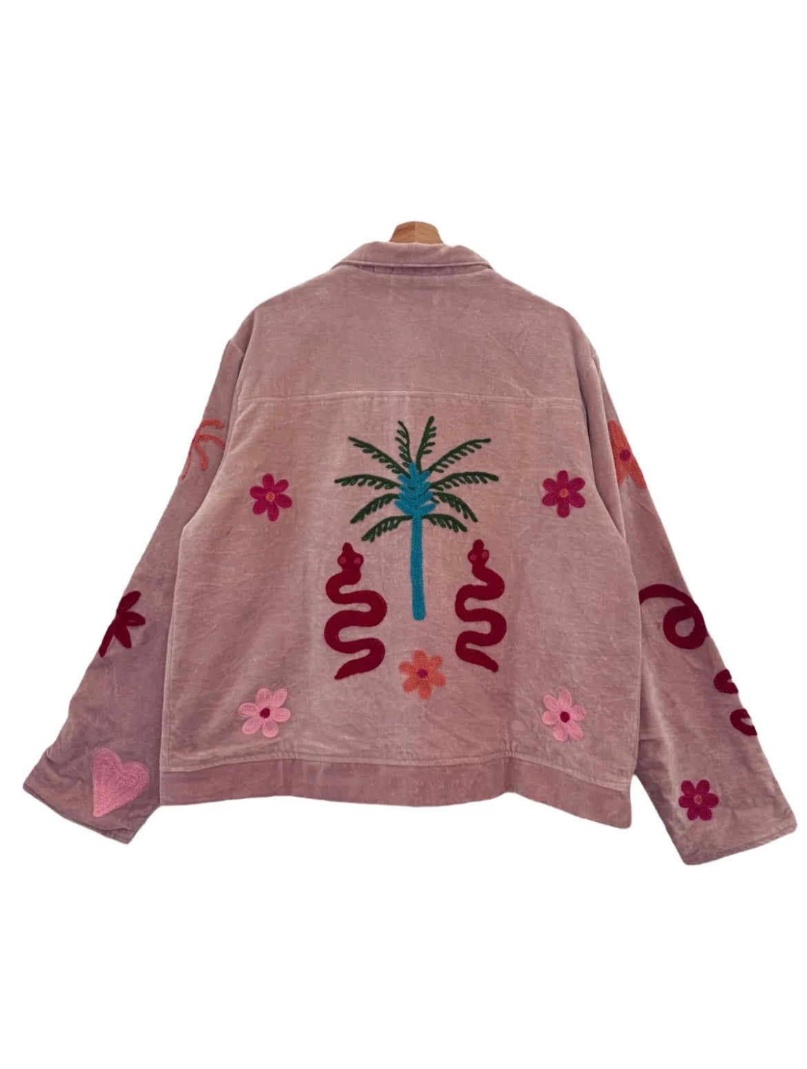 Veste velours brodé