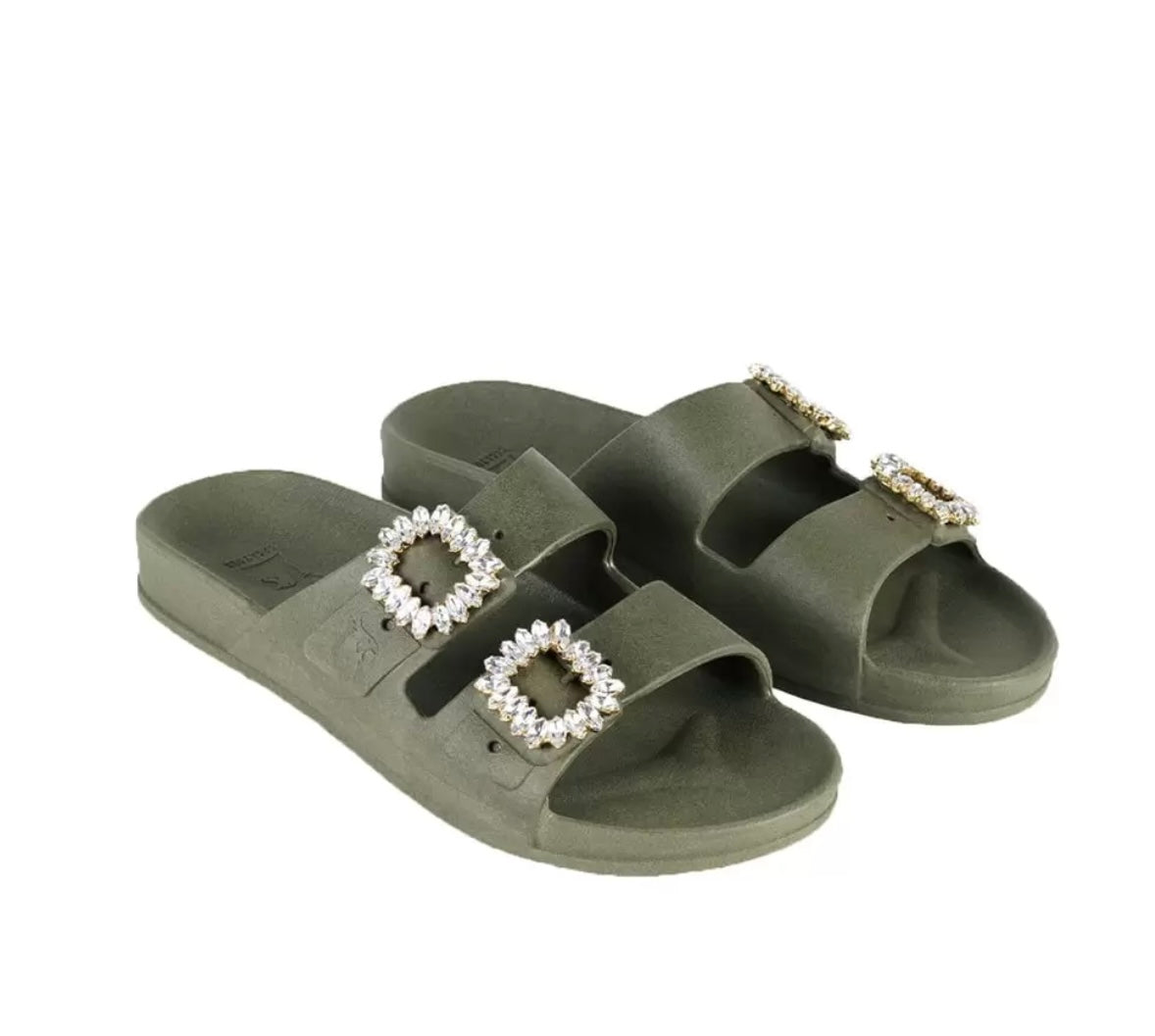 Sandales plates BARRA kaki