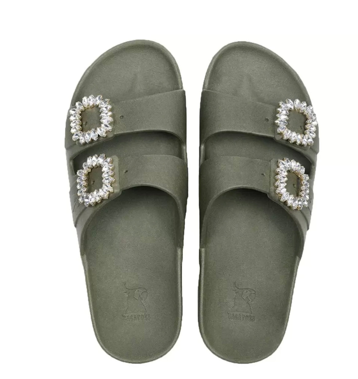 Sandales plates BARRA kaki