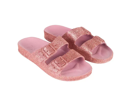 Sandale Cacatoes vintage pink en paillettes TRANCOSO 
