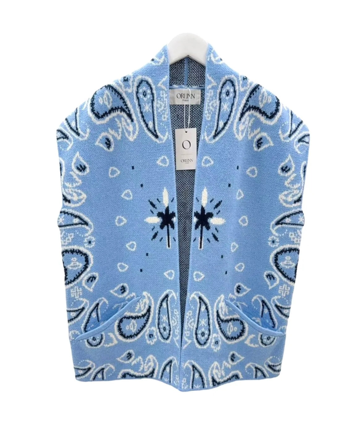 Gilet sans manches Bandana bleu ciel