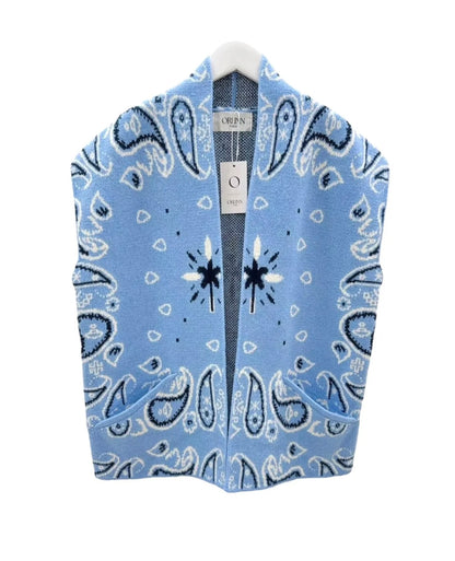 Gilet sans manches Bandana bleu ciel