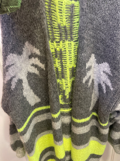 Gilet long fluo gris et jaune